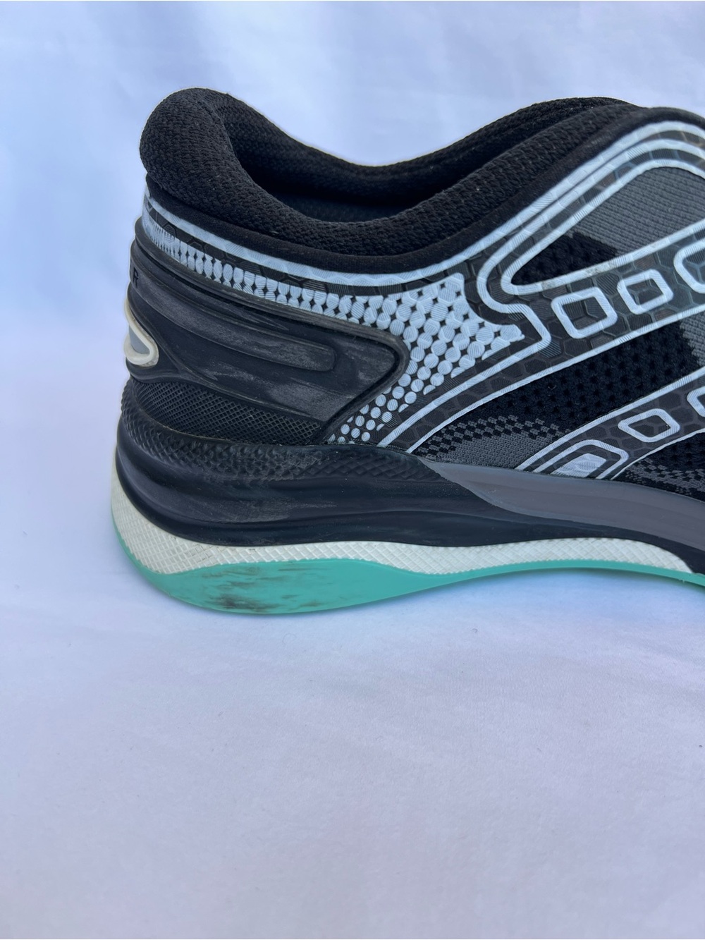 Gucci Women’s Ultra Pace R Sneakers Slip On Black Silver Blue Size 38 - Picture 15 of 15